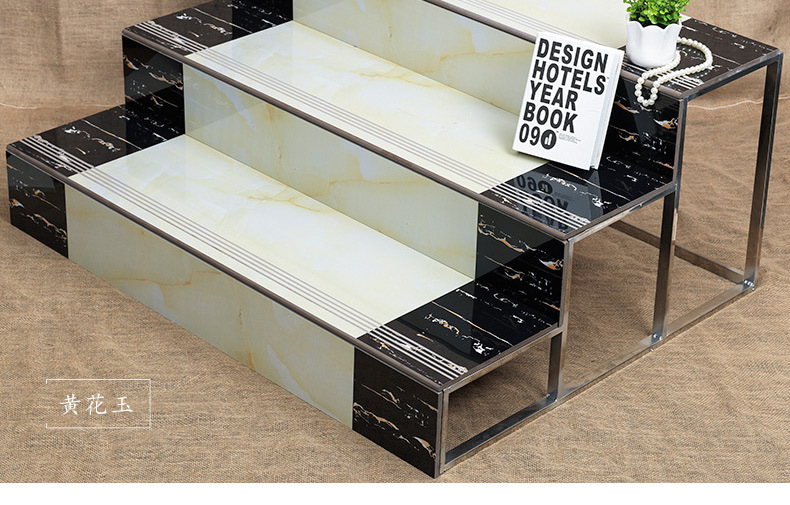 佛山厂家 欧诺德新款楼梯阶梯砖 釉面拉槽防滑梯阶板 楼梯踏步砖