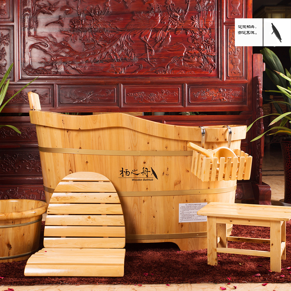 香柏木实木木桶浴桶泡澡木桶药浴桶熏蒸浴缸商用厂家