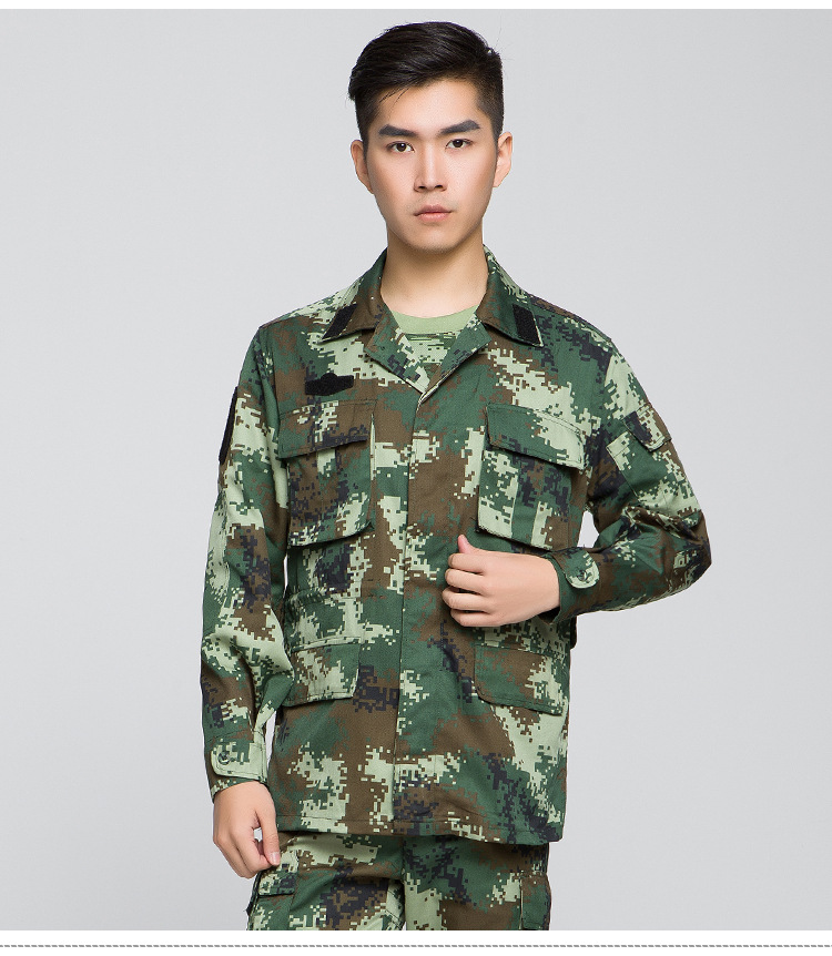 新款武夏迷彩服套装军迷井消防荒漠林地训练迷彩作训服一件代发