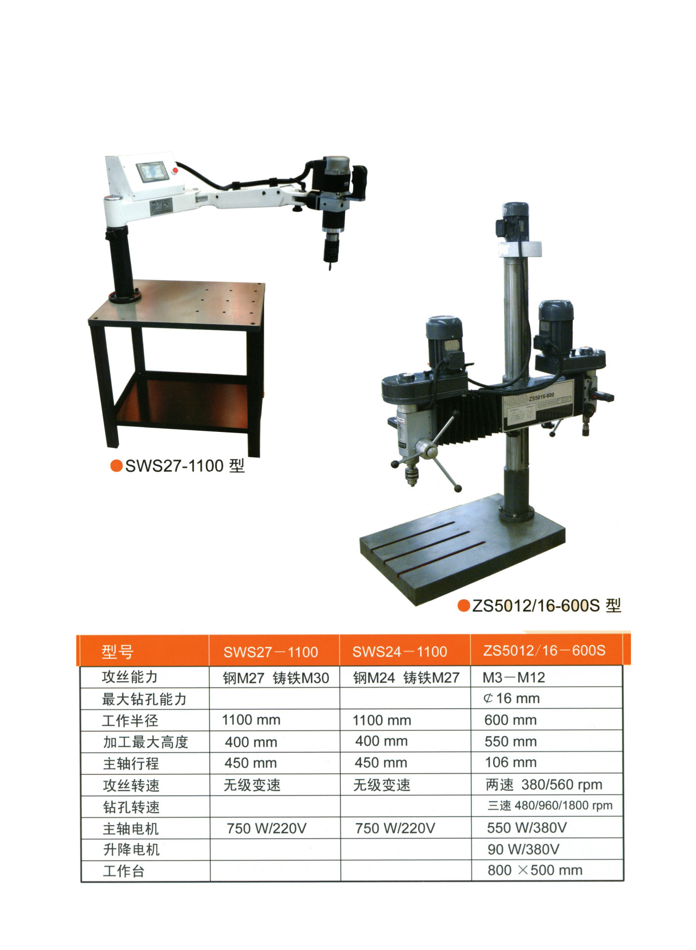 sws27-1100电动万向攻丝机 伺服电动攻牙机 sws24-1100攻丝机