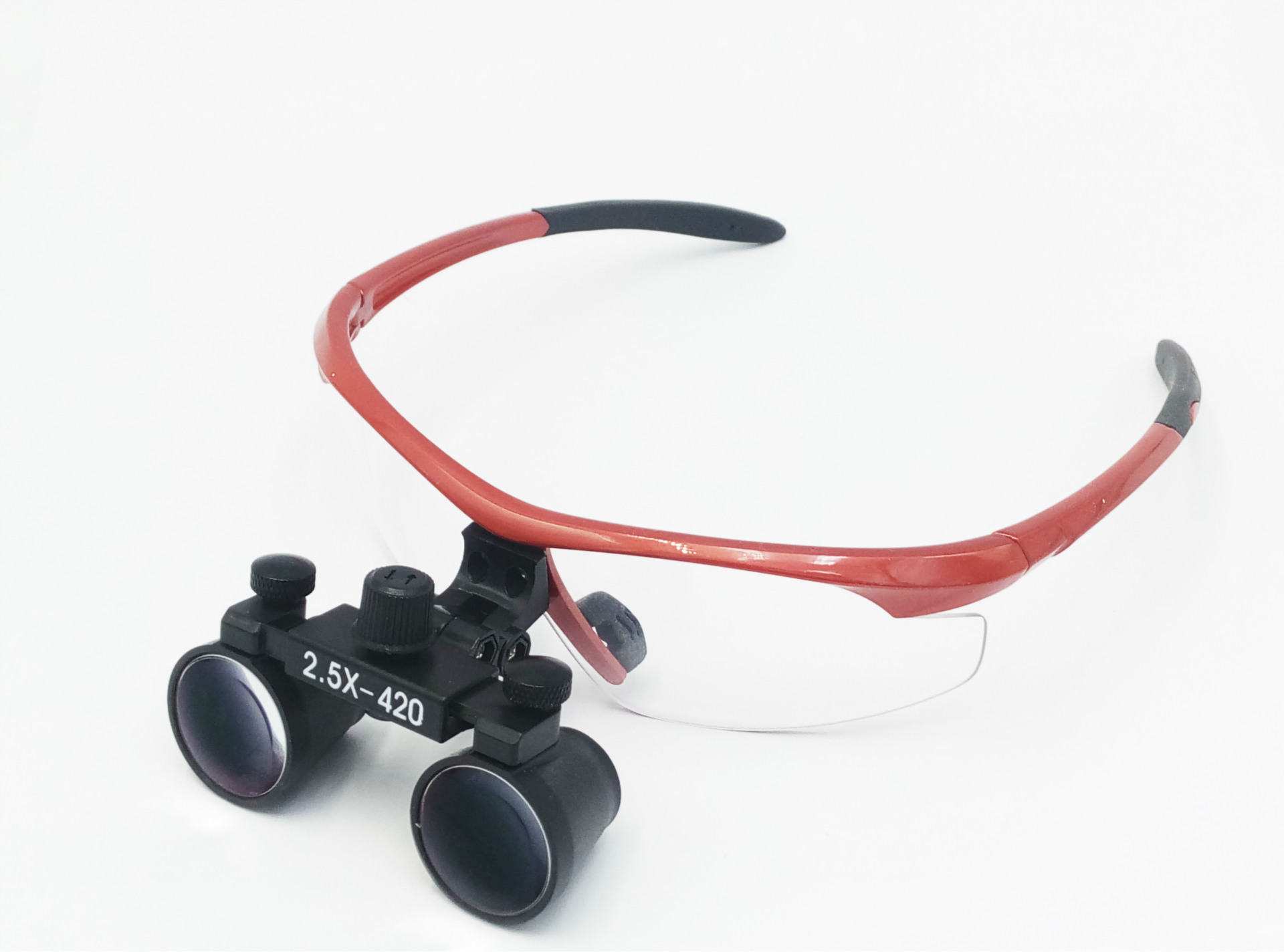 口腔科专用眼镜式放大镜 2.5倍防雾塑料型口腔放大镜 可配led头灯