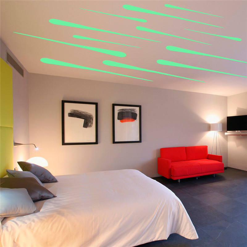 夜光墙贴外贸创意发光流星条天花板吊顶装饰欧美儿童卧室37157
