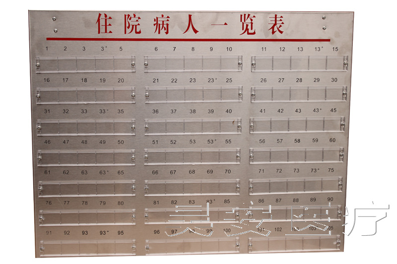 厂价医用不锈钢病人一览表住院病例一览表卡片挂式台式病房6080