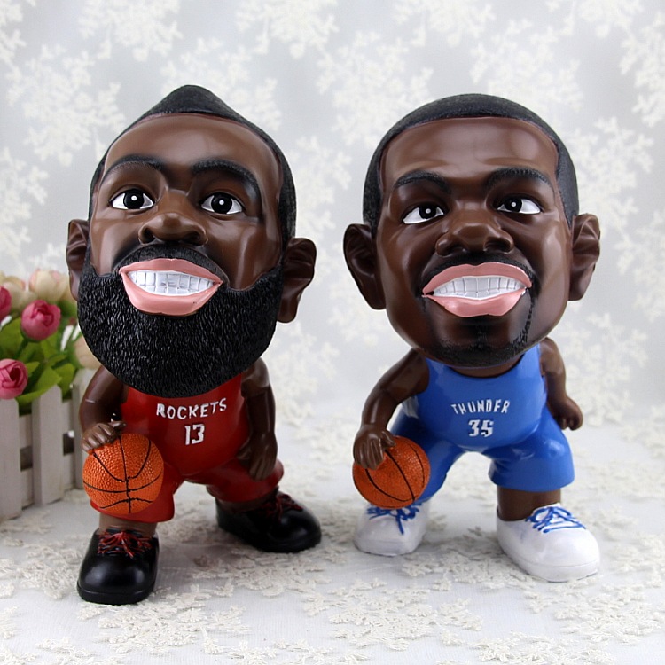 篮球明星哈登杜兰特詹姆斯库里卡通动漫模型创意钱罐礼物桌面摆件