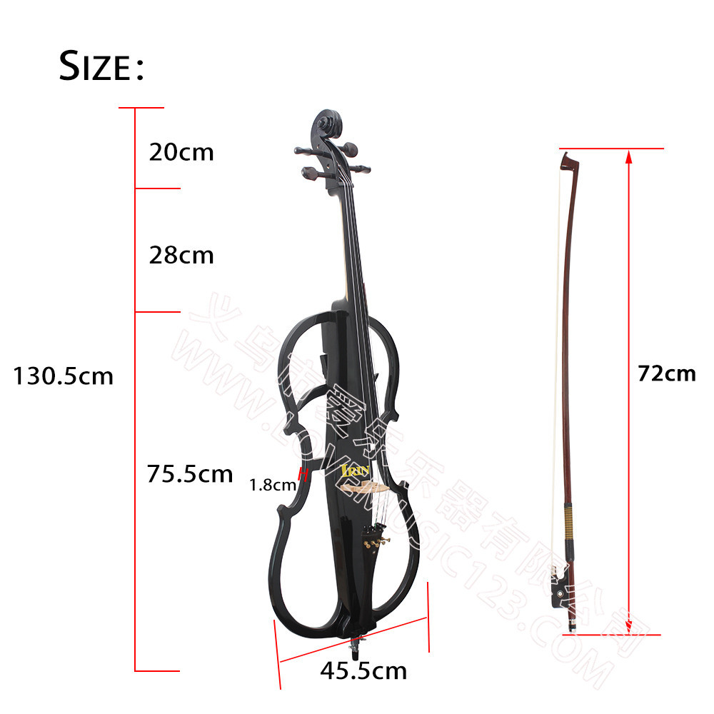 厂家直销电声大提琴 黑色电声大提琴 全套配件外贸大提琴批发正品