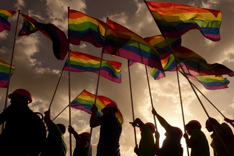 现货90*150cm 3*5ft同性恋彩虹旗4号lgbt骄傲旗旗帜