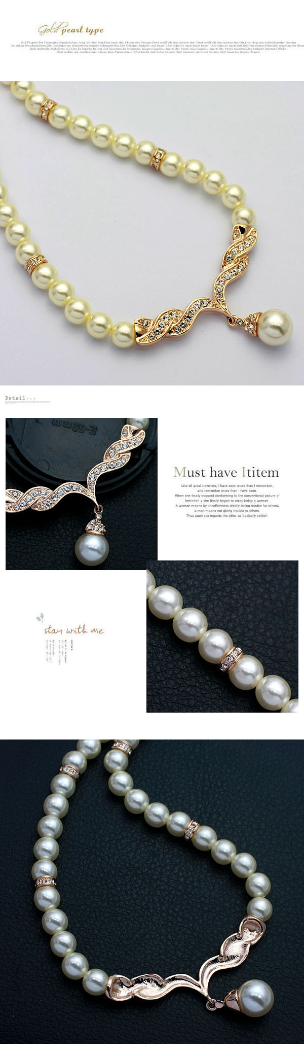 New Korean Style Fashionable Elegant Angel Wings Pearl Necklace Necklace Bride Accessories Set Factory Wholesale