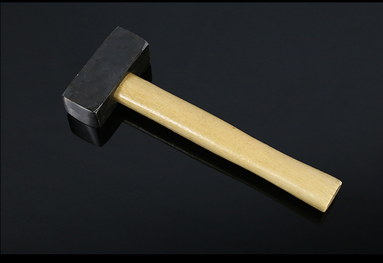木柄石工锤 1000g 1250g 1500g 2000g黑色方头木柄石工锤批发