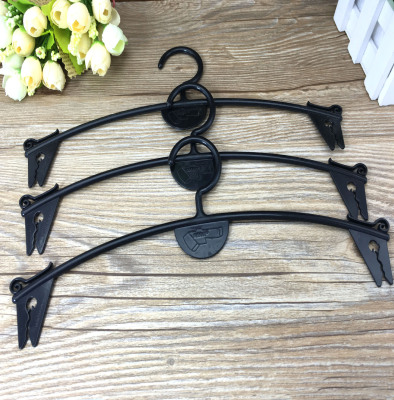 裤夹服装店衣架衣夹 防滑实心塑料夹 黑色衣夹厂家直销