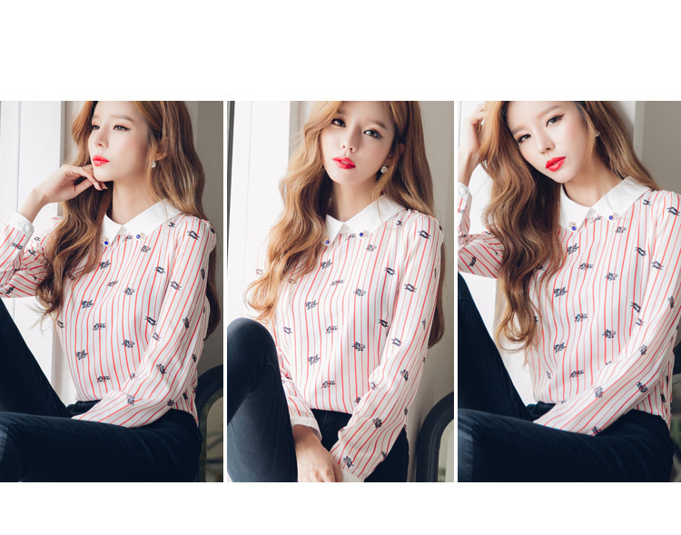 深圳市龙岗区萌萌优尚服饰商行 供应信息 蕾丝衫,雪纺衫 实拍韩版秋季