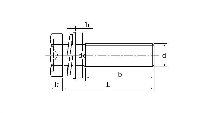 304不锈钢组合组合螺丝 gb/t 9074.13 十字外六角平弹垫组合