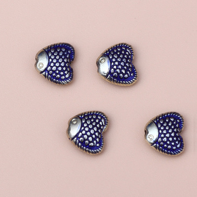 工厂店工艺饰品心形鱼diy滴油手工配饰桃形鱼挂件