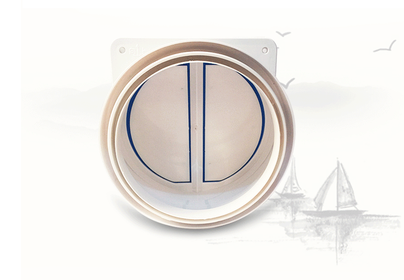 潜水艇烟道止回阀厨房抽油烟机止逆阀公共烟道防烟宝阀出风口配件