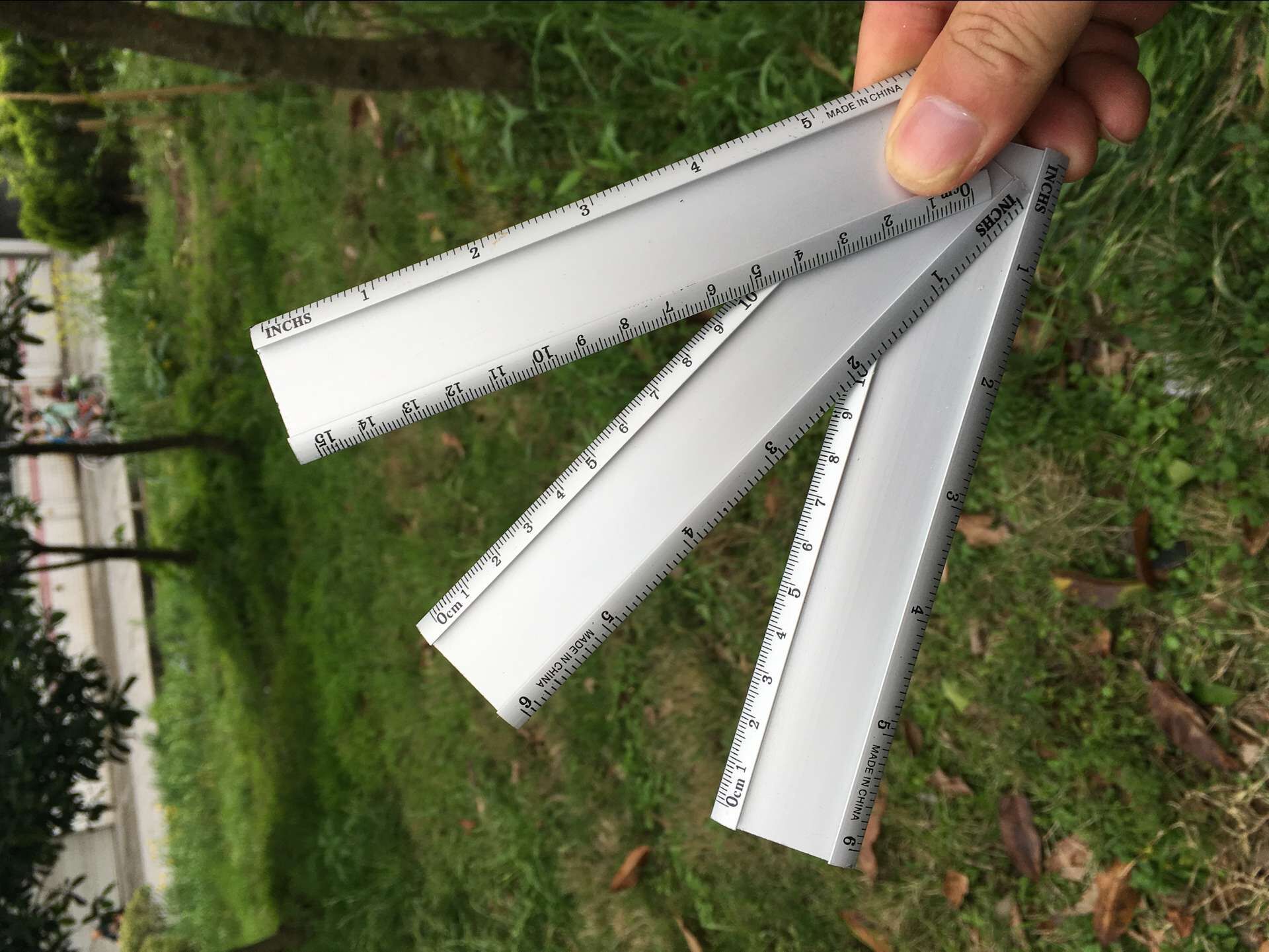 15cm铝合金直尺白铝尺办公绘图文具内外贸尺子批发定做 厂家直销