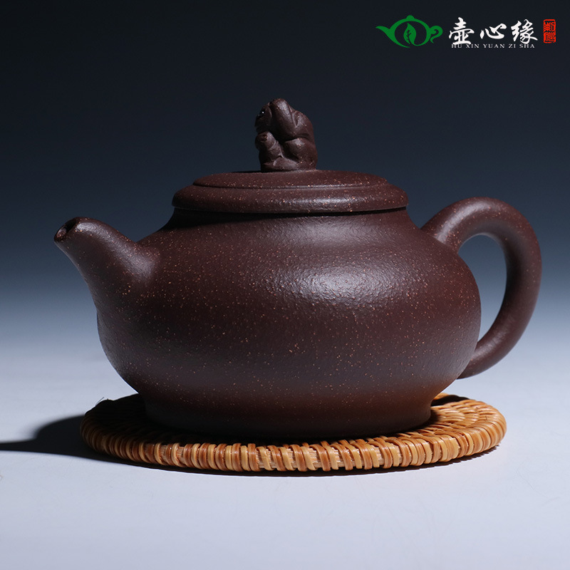 茶具壶心缘紫砂壶宜兴正品手工180ml原矿粗砂紫泥十二生肖猴子