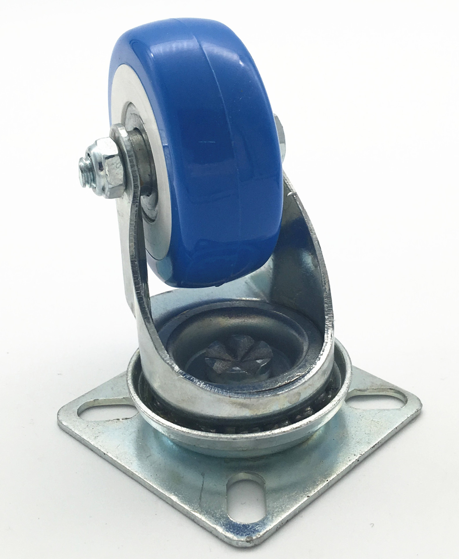 2寸静音蓝色万向轮 书柜桌椅 茶几脚轮家具轮子 音箱 花架小轮