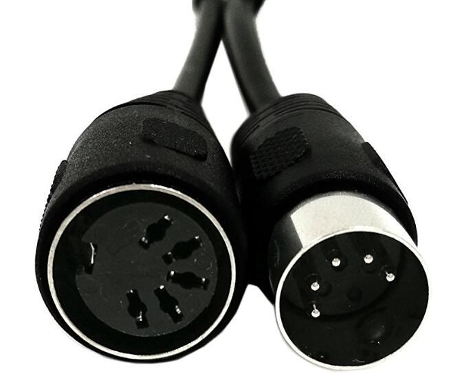 midi键盘连接声卡线5孔连接线midi键盘连接声卡线5孔连接线1.5米