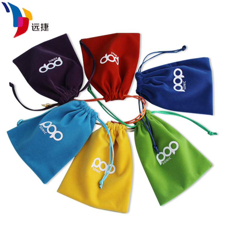 Drawstring Bag Gift Jewelry Jewelry Package Bag Earphone Cosmetic Drawstring Portable Storage Flannel Bag Wholesale