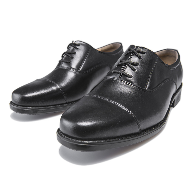 厂家直销三节头a款校尉常服商务正装皮鞋牛皮橡胶大底男皮鞋