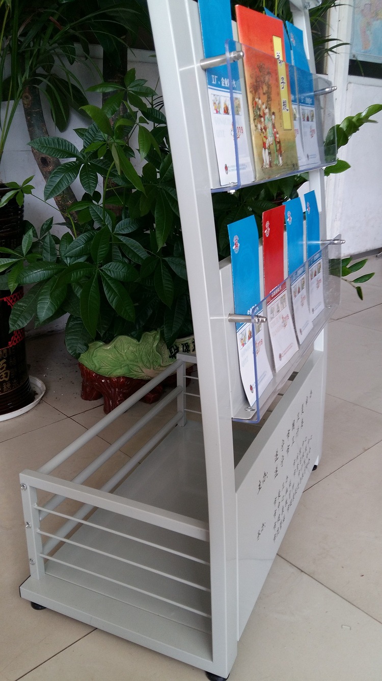 银行医院资料展示架定制售楼大厅画册宣传架子铁质烤漆杂志架落地