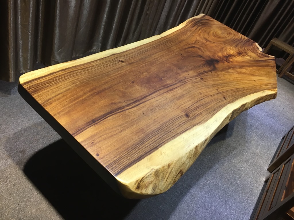 琥珀木原木实木大板茶台办公会议桌大班台餐桌2759