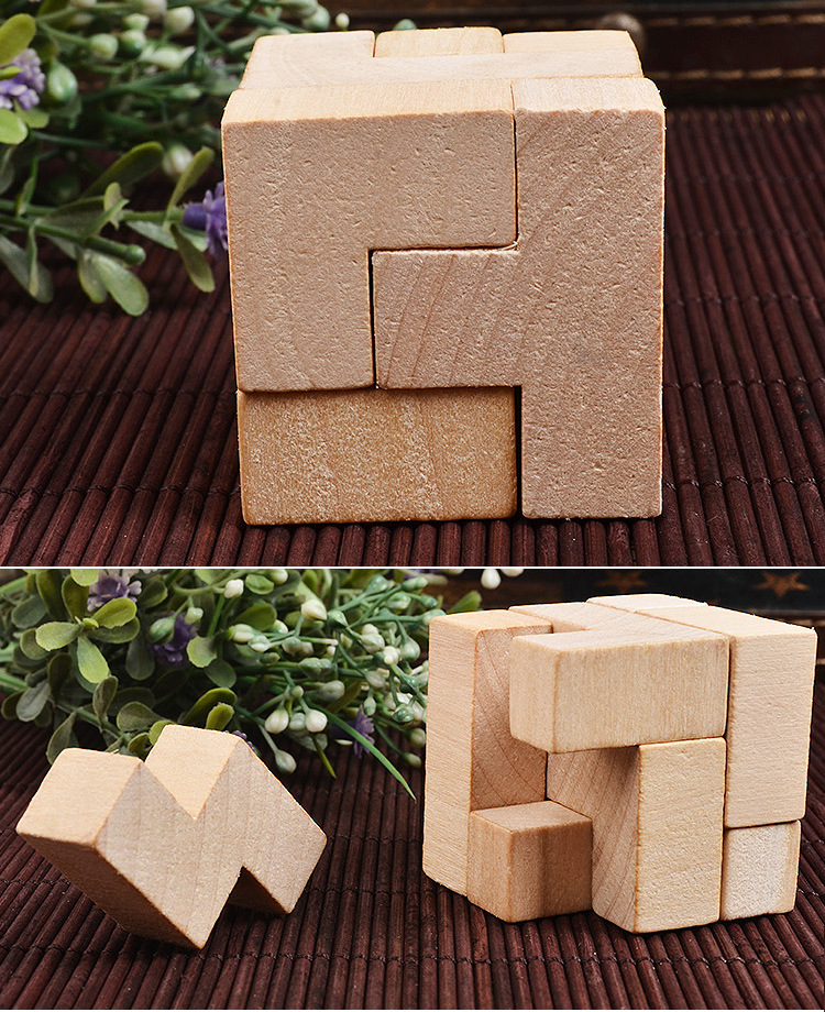 新款孔明锁 成人益智 七粒立方体 鲁班锁 拼装玩具 儿童早教益智