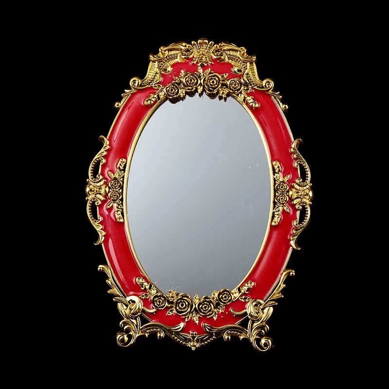 公主镜大号镜子 结婚喜庆镜子新款复古台式