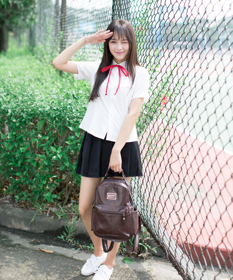 日系学生夏天森女日韩班服校服jk制服百褶裙学院风长袖水手服l16