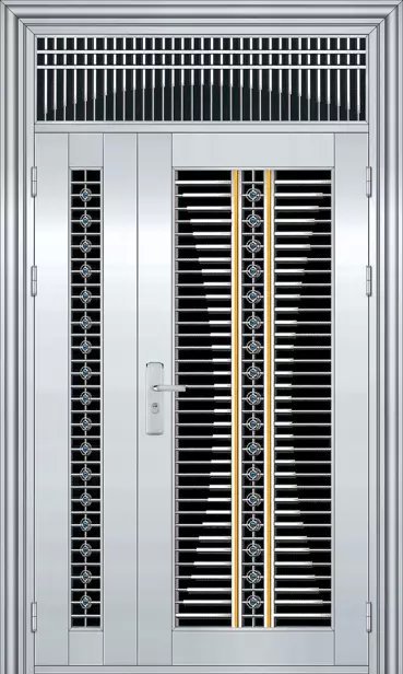 厂家加工定制子母门 对开防盗门 304不锈钢门 非标进户门