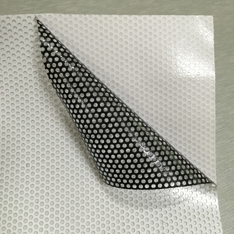 单面透 黑胶玻璃贴 广州地铁专用单孔透 遮阳可移黑胶透视贴