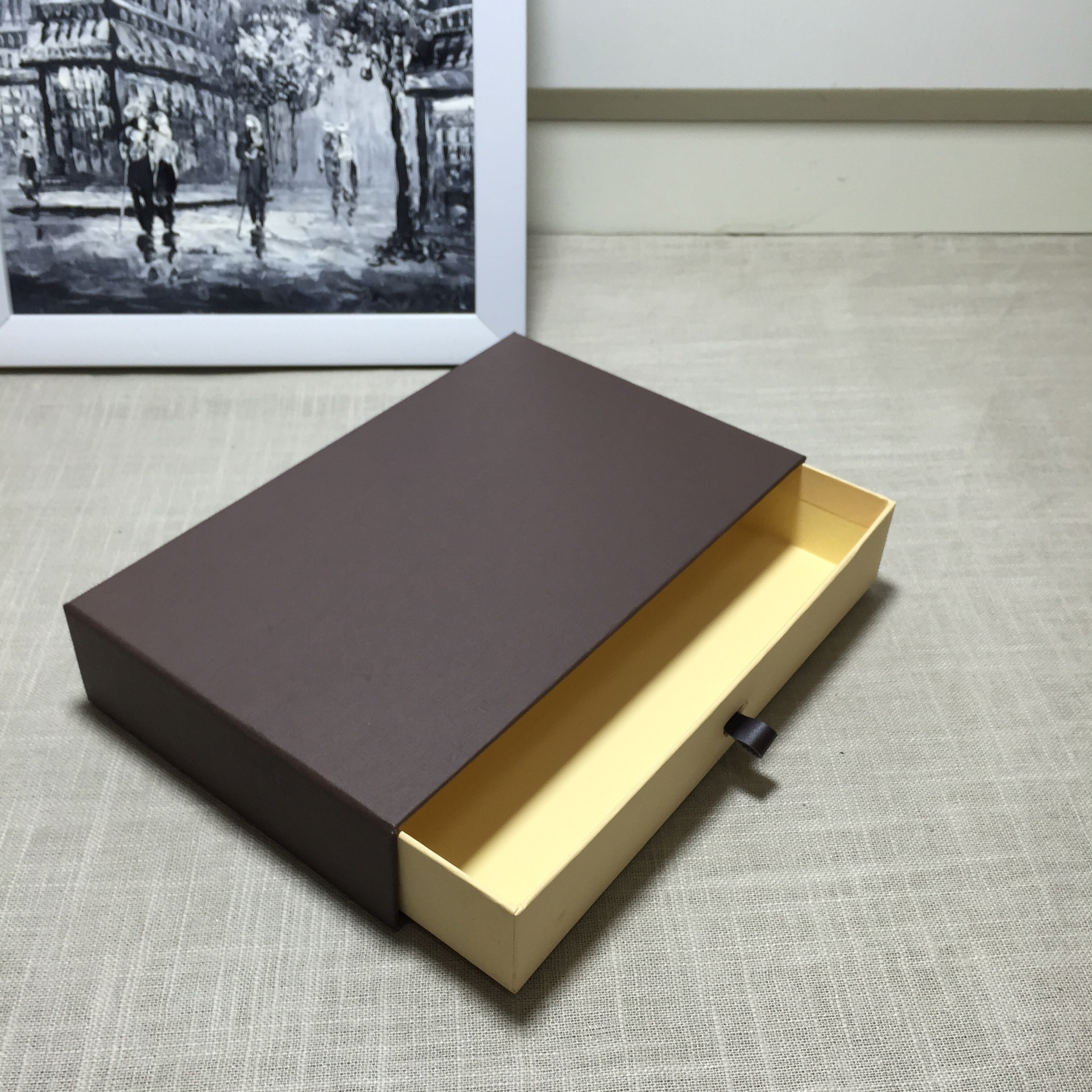 长期现货 纸盒长款手抓包经典拉链包钱包盒抽拉式礼盒厂家直销