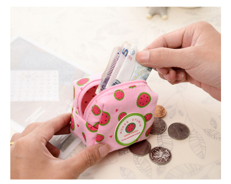 批发 韩版创意可爱西瓜帆布零钱包 精美帆