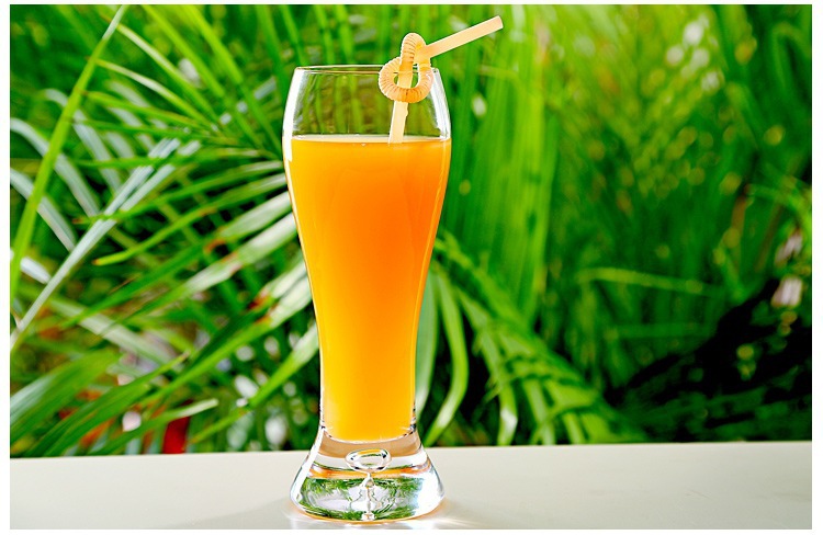 【百川】厂家直销果汁杯创意特价欧美收腰啤酒杯定制款-中国高脚杯