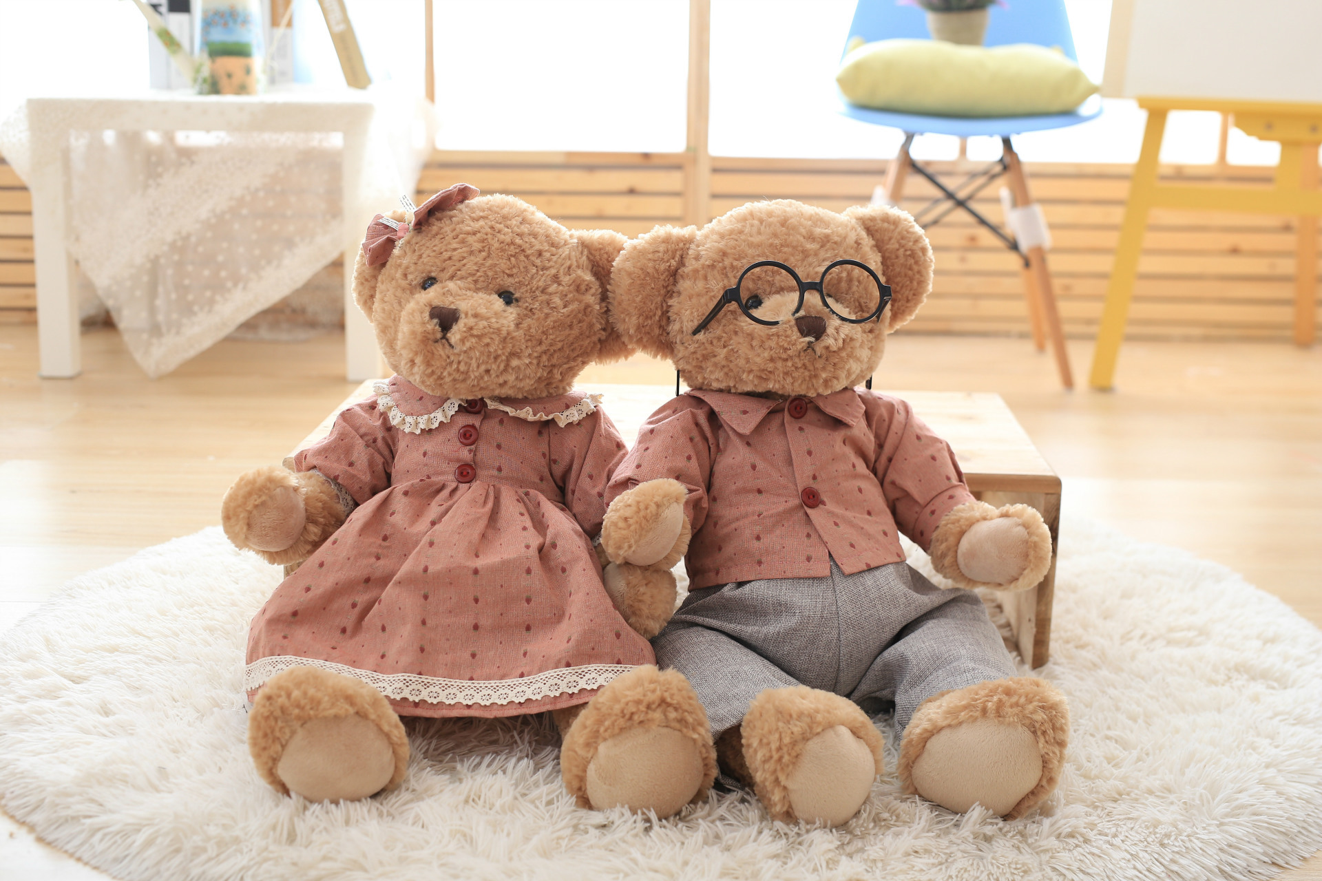 厂家直销 情侣对熊 韩版泰迪熊 婚庆毛绒玩具公仔批发 压床娃娃