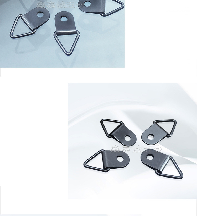 银灰色镜框挂扣件 挂画挂钩搭扣 相框五金配件 袖珍挂钩吊环挂件