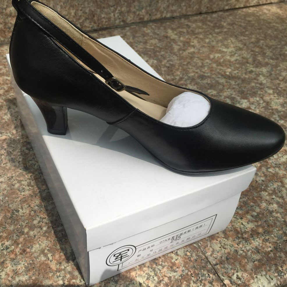 新式配发女款制式牛皮单皮鞋/夏季保安单位用女士皮凉鞋