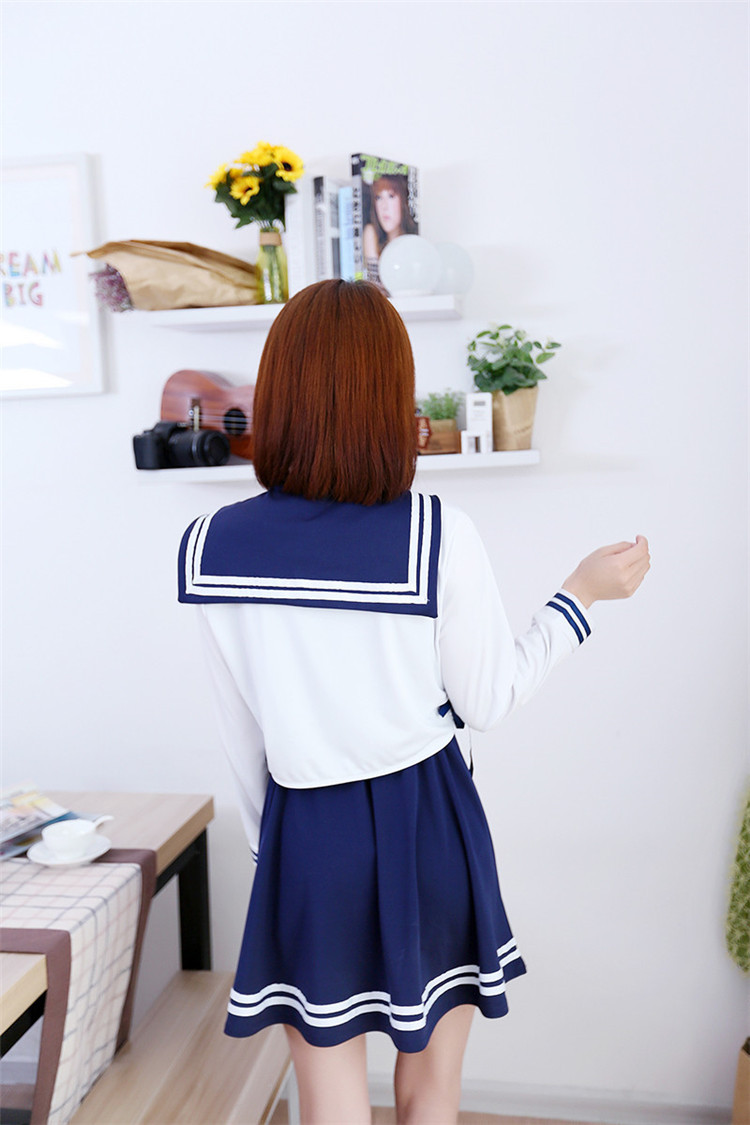 女学生装水手服制服校服班服日系短袖英伦海军风套装