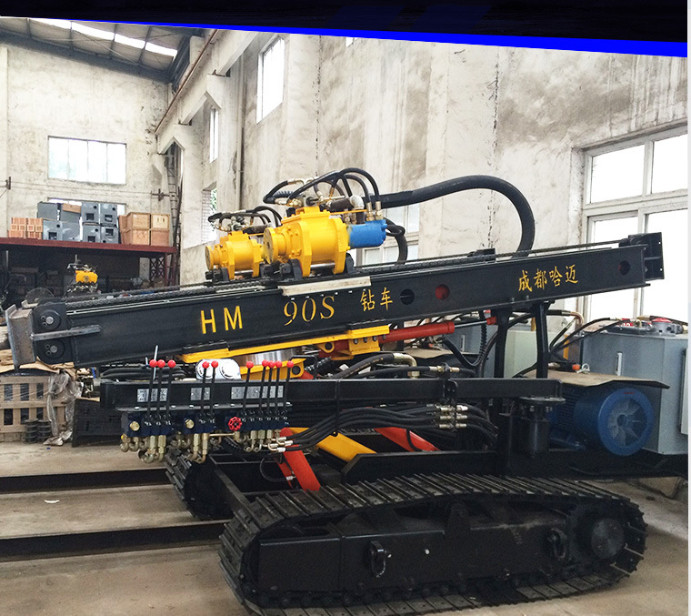 哈迈hm90s小型履带全液压锚索跟管钻机