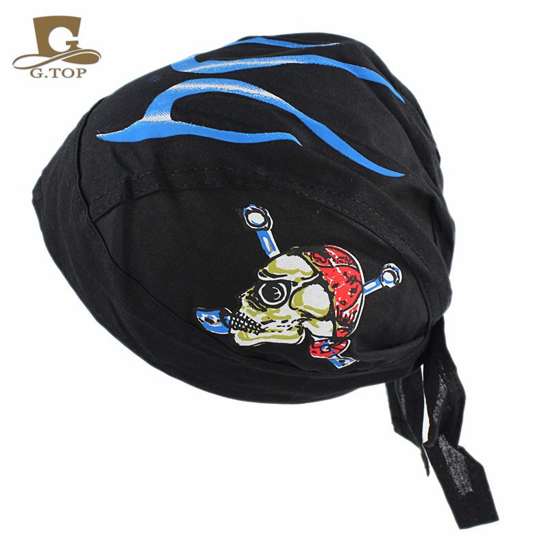 欧美流行帽子棉质包头海盗帽子