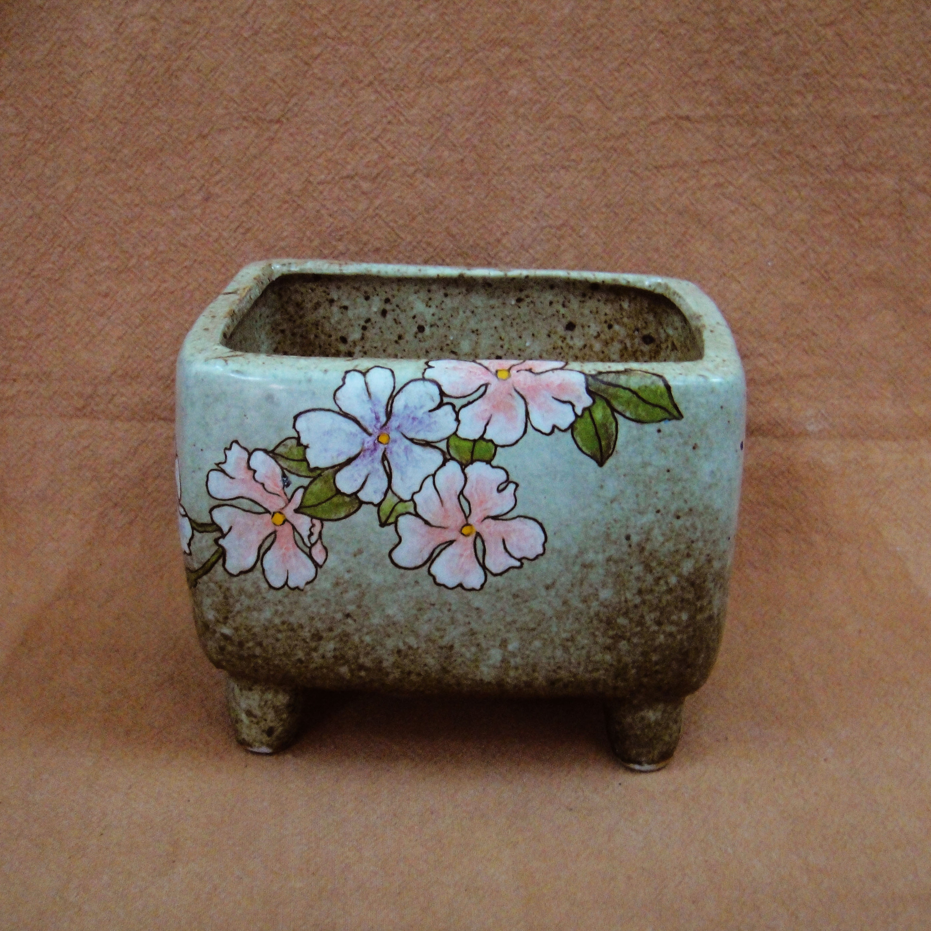 时尚潮流韩式手绘陶瓷花盆热销款植物多肉陶瓷手工韩式花盆批发