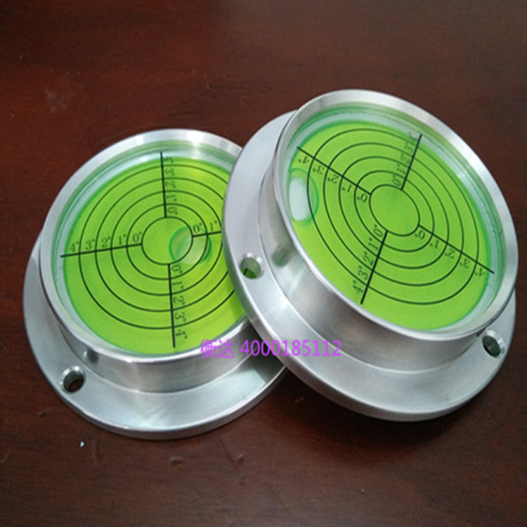 厂家直销金属圆水平仪 高精度水准器 牛眼水准仪 带安装孔水准泡