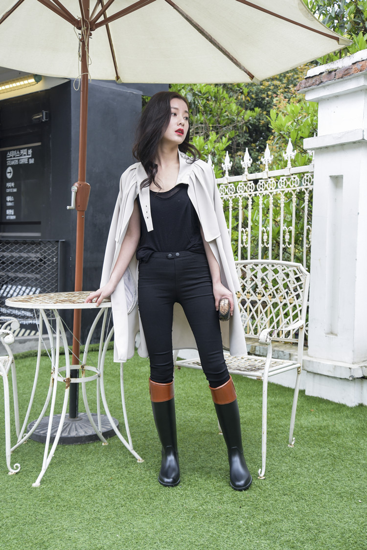 欧美原版时尚高端女款高筒马靴骑士靴女靴雨靴雨鞋外贸厂家批发