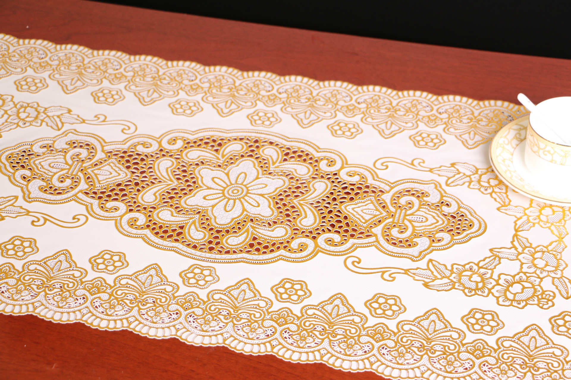 优质耐高温pvc餐垫 长方形pvc烫金杯垫 桌面防滑垫 水果碗盘垫