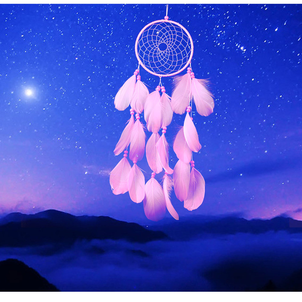 ms6021 新款大飘羽毛捕梦网 追梦人潮流捕梦网 个性挂件