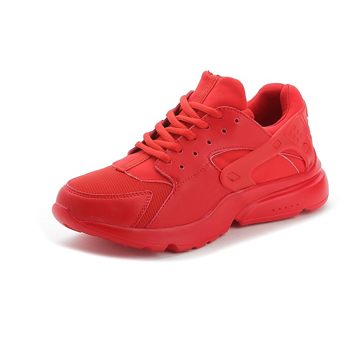 2016秋款韩版小红鞋透气款跑步鞋系带休闲运动鞋中跟厚底女单鞋