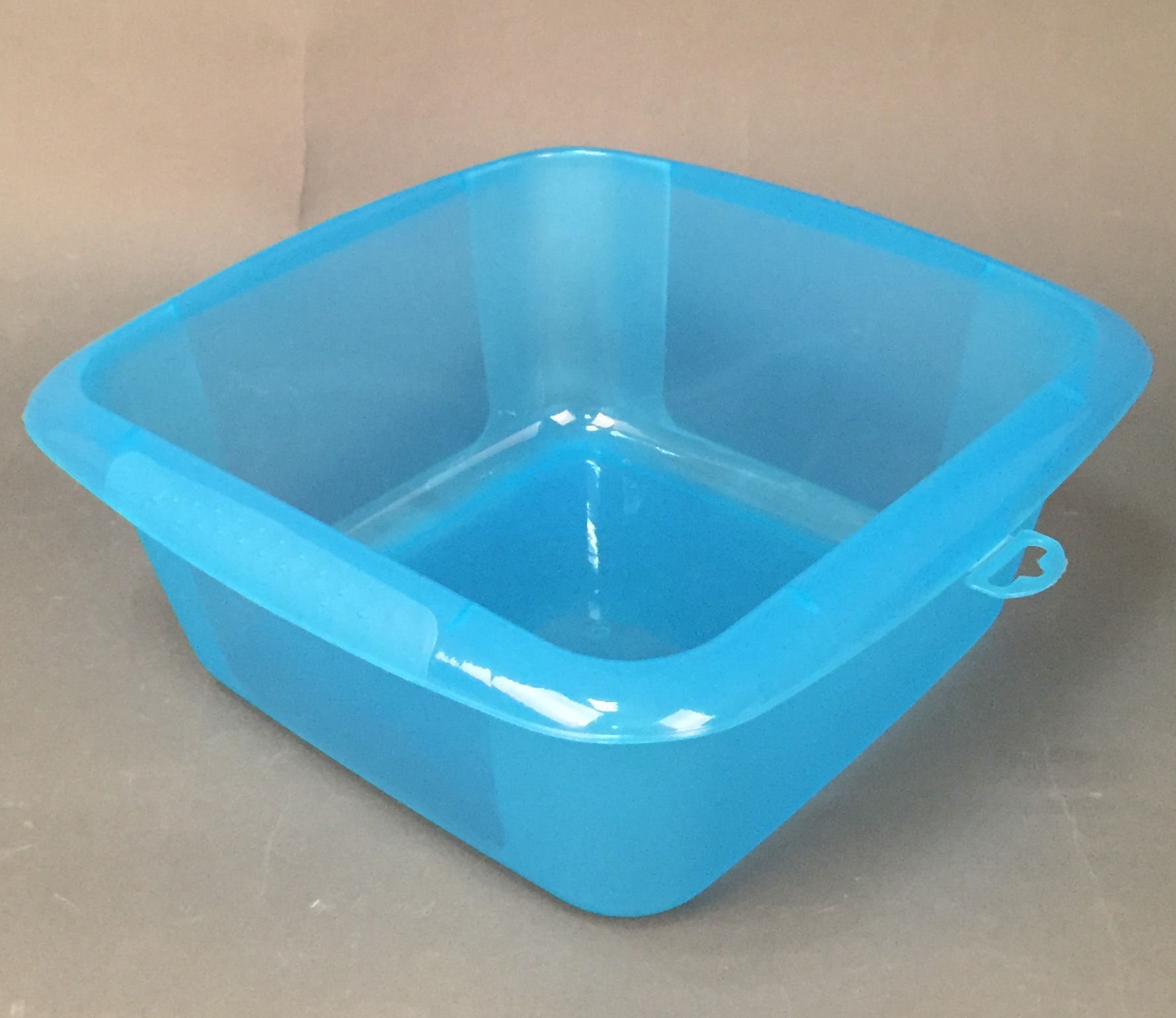 bsci8升正方盆脸盆带挂勾 塑料方盆带孔 外贸出口塑料方盆34cm