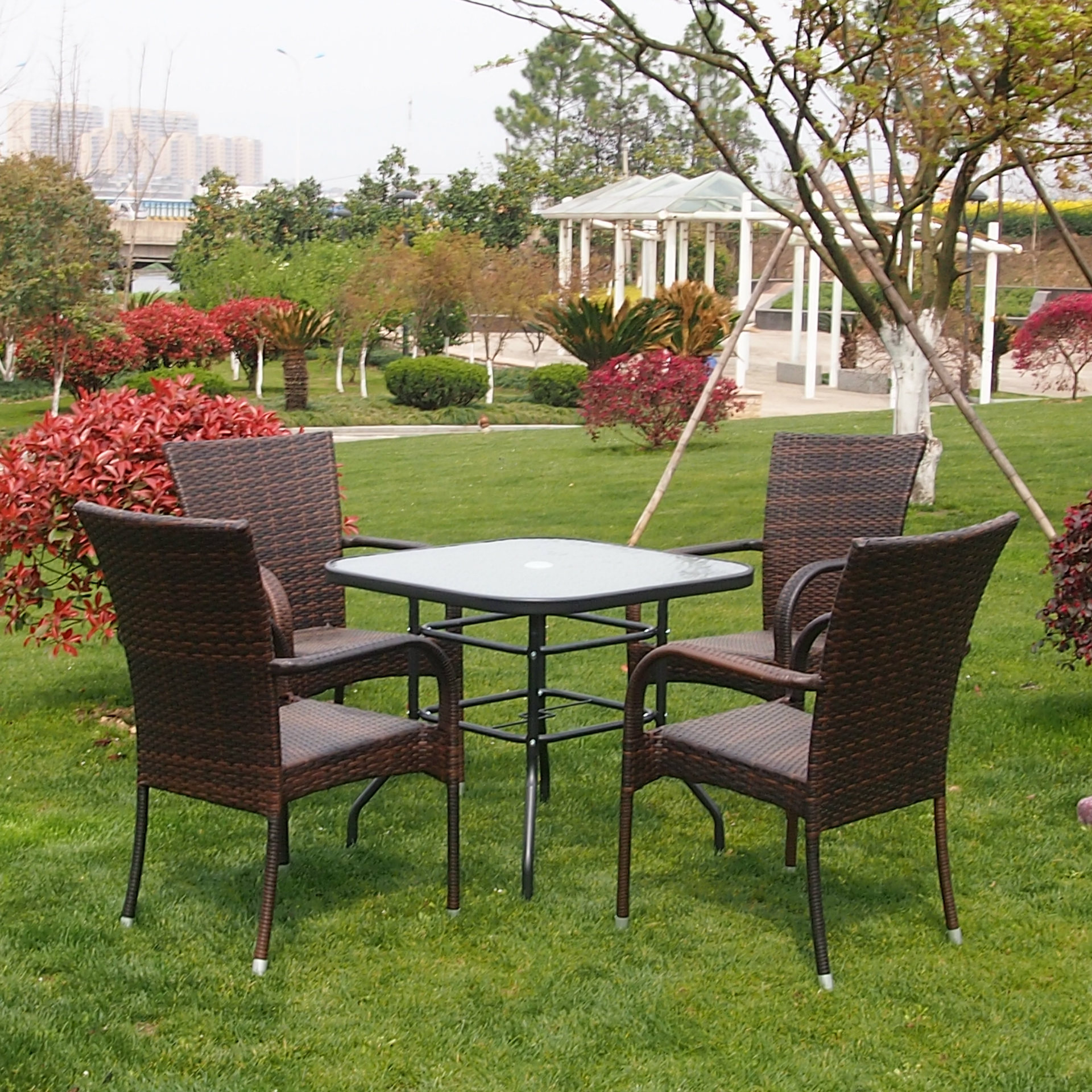 户外花园庭院别墅阳台草坪 咖啡奶茶屋餐厅室内外桌椅套装