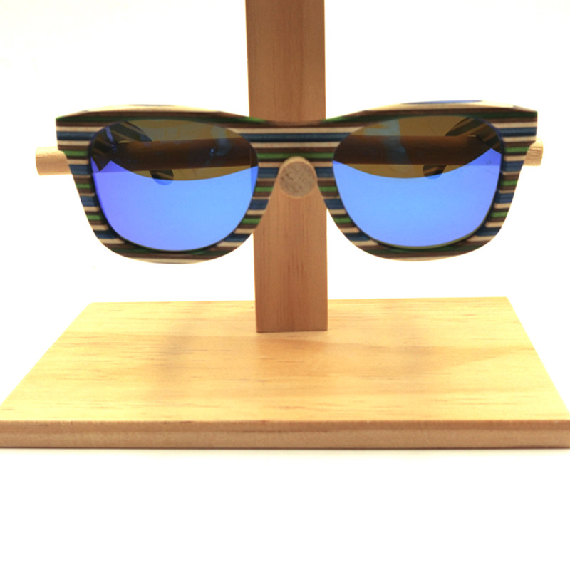 5层竹木眼镜展示架眼镜道具眼镜5付陈列架眼镜架子货架批