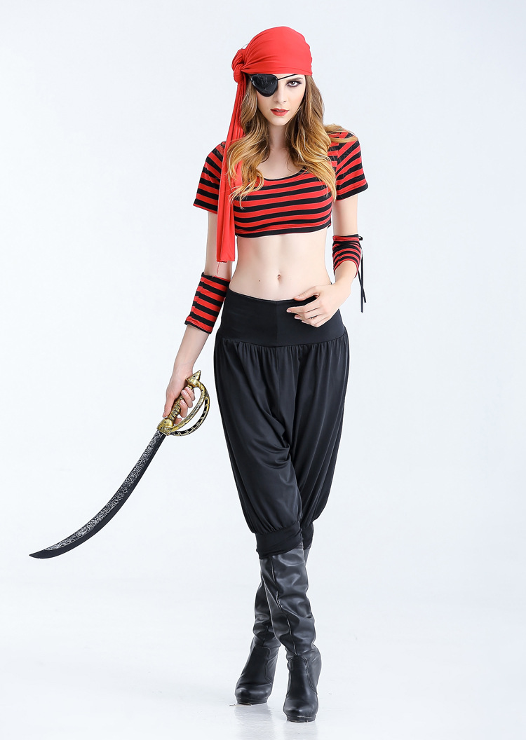 经典索马里海盗装女装 独眼舞台装 出口游戏服 万圣节制服新款