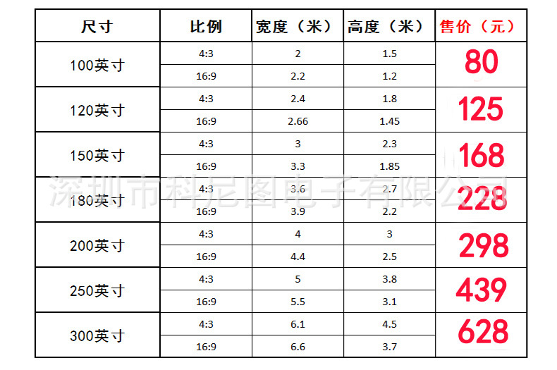 250英寸投影幕 便携投影幕 电影银幕 移动屏幕 科尼图投影幕_舞台幕布